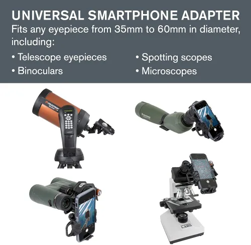 Vista 5 de Celestron Paquete de adaptador de ocular y smartphone