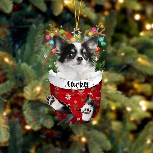 Vista 99 de Adorno de Navidad personalizado para perro Airedale Terrier en bolsillo de nieve, adorno para árbol de Navidad, idea de regalo para amantes