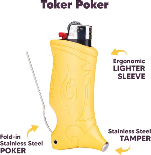 Vista 2 de Toker Poker - Estuche para encendedor Bic Multiherramienta, Colección Alice - Herramienta Todo en Uno para Acampar y Otros (HoneyHatter)