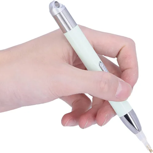 Vista 5 de Tgoon Bolígrafo de iluminación de pintura, herramientas de manualidades portátiles recargables por USB, 2 modos de iluminación, bolígrafo de pintura