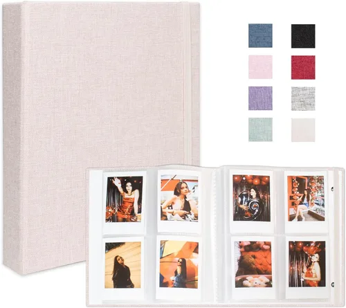 Vista 33 de Álbum de fotos mini Cherrich para Fujifilm Instax Mini Polaroid Snap, libro de imágenes de lino 2x3, cada álbum pequeño contiene 208 fotos
