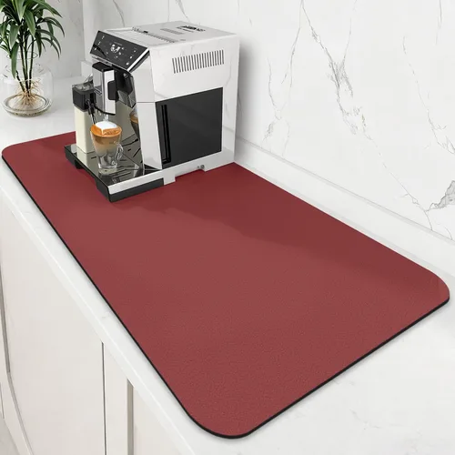 Vista 9 de Tapete de café súper absorbente para secar platos, tapete para barra de Caqui