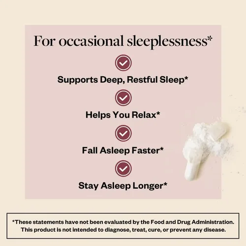 Vista 2 de MENOLABS Well Rested Sleep Aid - 60 cápsulas - Suplementos de menopausia para mujeres con glicinato de magnesio, melatonina, L-glicina, L-teanina