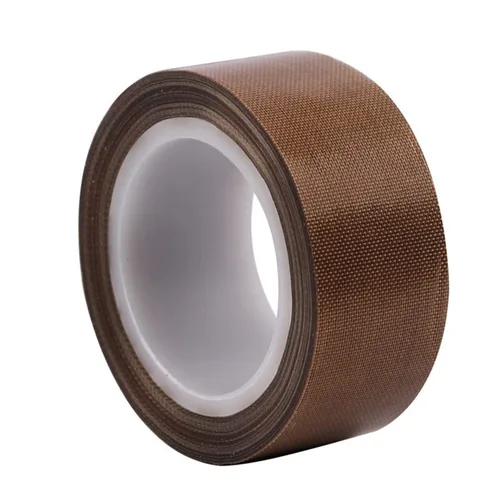 Vista 10 de Cinta de teflón, cinta de 1/2 pulgada x 10 metros x 0.18mm de baja fricción, cinta adhesiva resistente a altas temperaturas, resistente a la Marrón