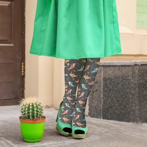 Vista 5 de devor Long Socks for Women Casual Women's Sock Athletic Crew Sock Fashion jellyfish fishbone Socks