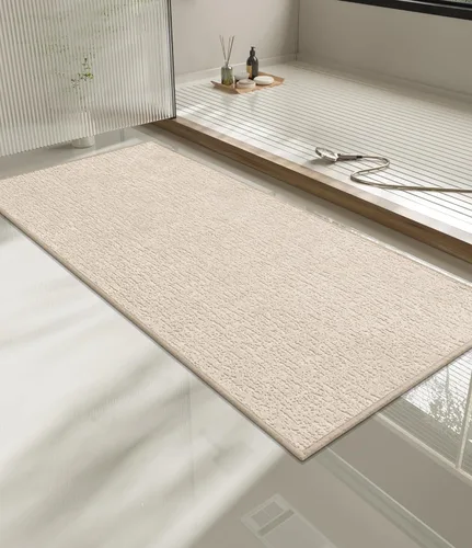 Vista 48 de Chakme Juego de 2 alfombras de baño ultrafinas, absorbentes, antideslizantes, lavables a máquina, color negro, 17 x 24 pulgadas / 17 x 30 pulgadas