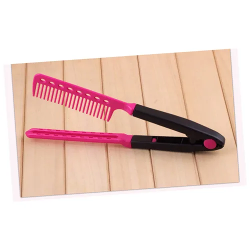Vista 7 de Cepillo plegable en forma de V peine de pelo alisador de pelo Peine portátil
