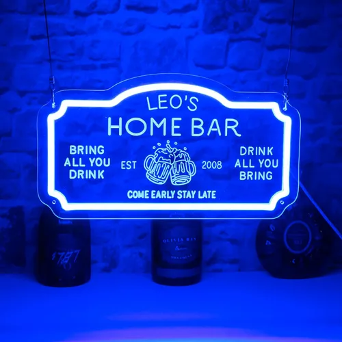 Vista 13 de Letreros de neón personalizados con nombre de garaje para decoración de pared con control remoto de temporizador, luz de neón LED de garaje