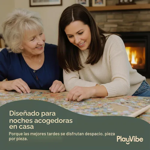Vista 5 de PlayVibe Tablero de rompecabezas de 1500 piezas con cajones y cubierta, estación de resolución de rompecabezas, mesa portátil con cajones, bandeja