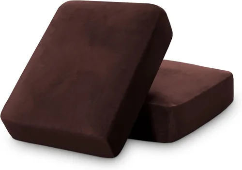 Vista 56 de PrinceDeco Fundas de cojín para sofá, funda elástica y lavable, funda de cojín ajustable de tela de terciopelo antideslizante, protector de muebles