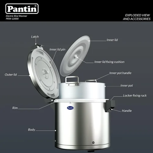 Vista 3 de Pantin calentador de arroz prw-22000