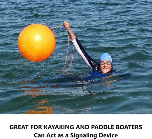 Vista 8 de Boya de natación en aguas abiertas Altamente visible, aumenta la seguridad Ideal para nadadores recreativos, triatletas, kayakistas Baja