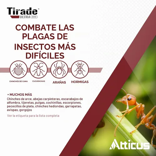 Vista 3 de Atticus Tirade Ultra SRX Insecticida (1.1 fl oz) - Beta-Cyfluthrin Concentrate