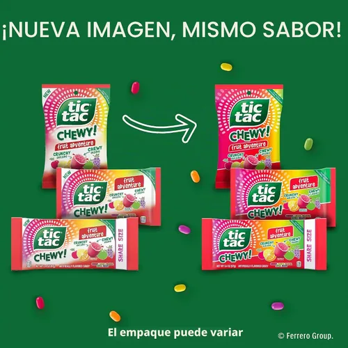 Vista 8 de TIC TAC CHEWY! Fruit Adventure Candy, caramelo masticable afrutado, 7 onzas (el embalaje puede variar)
