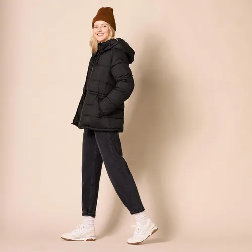 Vista 5 de Tienda Essentials Chaqueta de invierno acolchada pesada con capucha para mujer con cintura ajustable