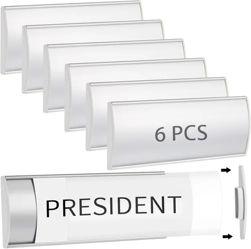 Vista 10 de Therwen 1 soporte de aluminio para placa de identificación para puerta de Negro