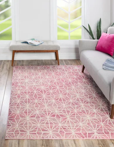Vista 22 de Unique Loom Uptown Collection by Jill Zarin Collection - Alfombra geométrica moderna azul (1' 8 x 1' 8)