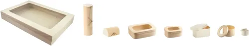 Vista 5 de PacknWood 210BBOITE11 - Caja rectangular de madera – Centro de mesa natural oxidado Caja de almacenamiento de madera – Caja rectangular con tapa – 8