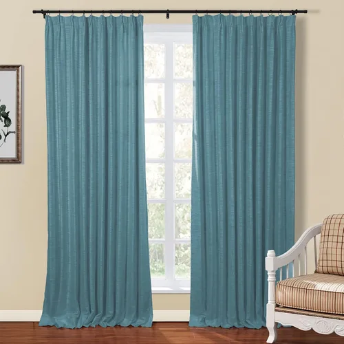 Vista 25 de TWOPAGES Cortina de Pliegues Pellizco Beige para Sala de Estar de 84 Pulgadas de Largo, Panel de Cortina de Ventana de Doble Capa Oscurecedora