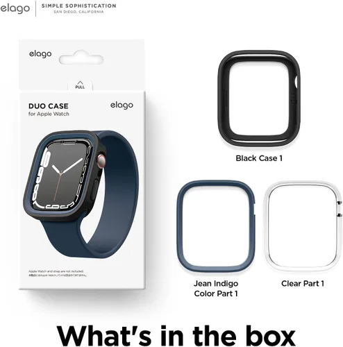 Vista 5 de elago Duo - Funda compatible con Apple Watch, protección completa (PC dura + material de TPU), acceso completo a la pantalla