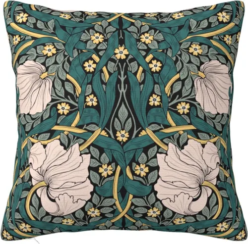Vista 17 de Fundas de almohada William Morris diseño Strawberry Thief, fundas de almohada decorativas suaves para exteriores, fundas de almohada para decoración