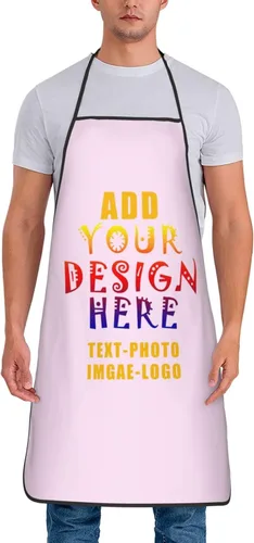 Vista 43 de Delantales personalizados para añadir nombre, logotipo, texto, foto, diseño de imagen, delantal de chef para grandes regalos