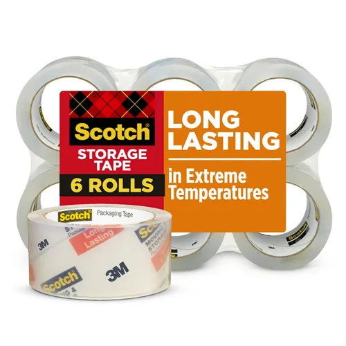 Vista 10 de Cinta de embalar de almacenamiento y movimiento de larga duración Scotch, Transparente 6
