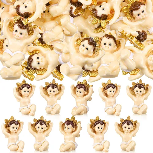 Vista 11 de RoundFunny 50pcs miniatura Navidad Belén Resina Sagrada Familia con pesebre