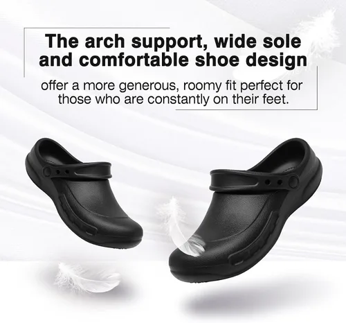Vista 6 de Zapatos de chef impermeables resistentes al aceite unisex zapatos de cocina antideslizantes para hombres