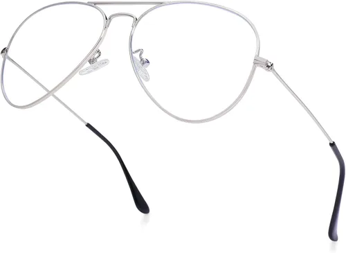 Vista 5 de Lentes transparentes sin receta para mujeres y hombres con bloqueo de luz azul