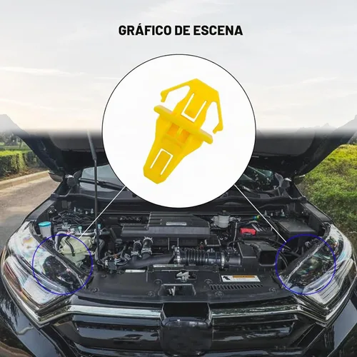 Vista 5 de 20 clips para moldura de parachoques, remaches de nailon amarillo, para puerta, compatible con Acura RLX 2018-2020 Honda CR-V (2012-2014)