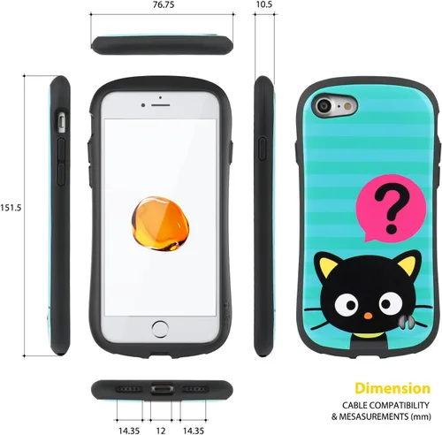 Vista 5 de iFace Funda protectora para iPhone SE (2022/2020) / iPhone 8 / 7 Hello Kitty y sus amigos de primera clase – Bonita funda protectora de doble capa a