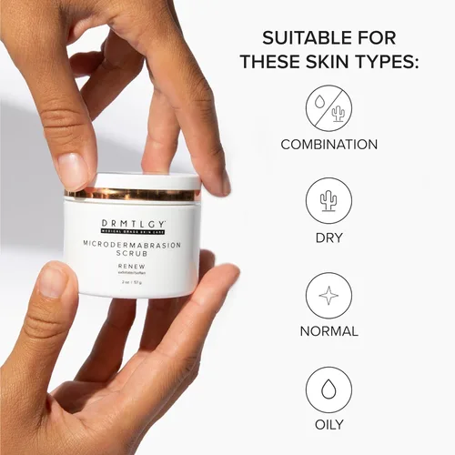 Vista 7 de DRMTLGY Exfoliante facial y mascarilla facial de microdermoabrasión. Exfoliante facial no abrasivo que mejora las cicatrices del acné, puntos