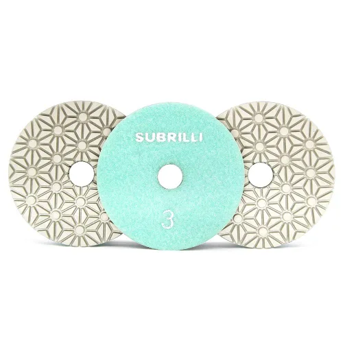 Vista 8 de Almohadillas de Pulido de Diamante de 3 Pasos Seco/Húmedo de 4", 9 Piezas Paso 3 para Granito, Mármol, Cuarzo, Hormigón