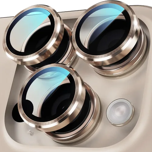 Vista 22 de YWXTW Diseñado para iPhone 14 Pro/iPhone 14 Pro Max Protector de Lente de Cámara Brillante, [Nuevo Diseño con Purpurina] Vidrio Templado de Metal