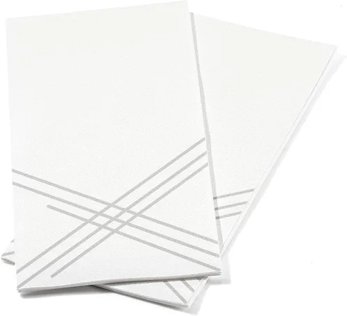 Vista 15 de Paquete de 50 toallas de mano de papel para invitados con sensación de lino, toallas de papel desechables súper absorbentes para baño, fiesta, bodas