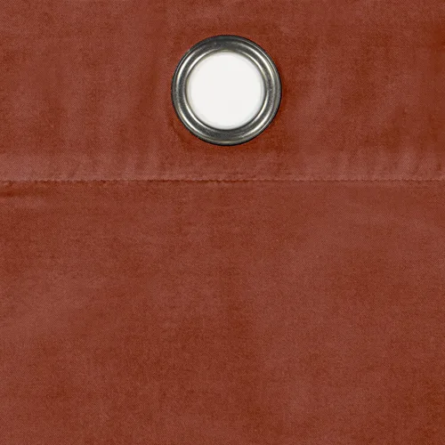 Vista 3 de Eclipse Panel de cortina de terciopelo de algodón de lujo, 100% opaco, con ojales de 108 x 50 pulgadas, color cobre