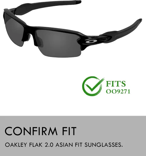 Vista 3 de Raydi Lentes de repuesto de policarbonato y kits de goma para Oakley Flak 2.0 Flak 2.0 XL Flak 2.0 Asian Fit