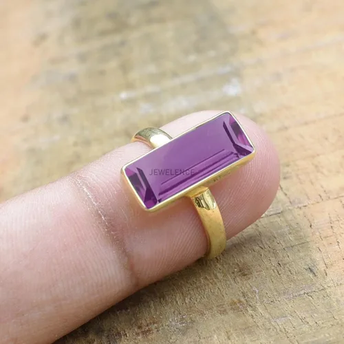 Vista 78 de Anillo de plata de ley maciza superpuesta de oro amarillo de 18 quilates para mujer, anillo de compromiso de plata esterlina, juego de bisel