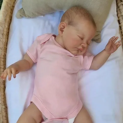 Vista 2 de iCradle Lovely Real Life Reborn Baby Dolls 19inch 18.9 in Silicona realista Muñeca de bebé realista Muñeca recién nacida, regalo para mayores de 3