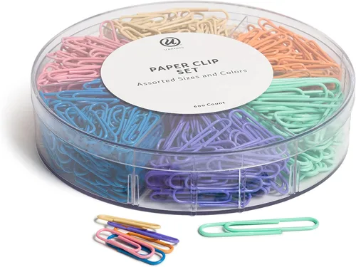 Vista 6 de U Brands Clips para papel, 1000 unidades, clips medianos de 1 pulgada, acabado dorado Oro