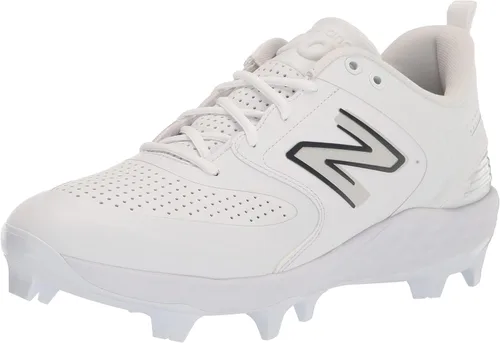 Vista 19 de New Balance Fresh Foam 3000 V7 - Zapatos de béisbol moldeados para hombre, color rojo mercurio/dorado, talla 6.5 M
