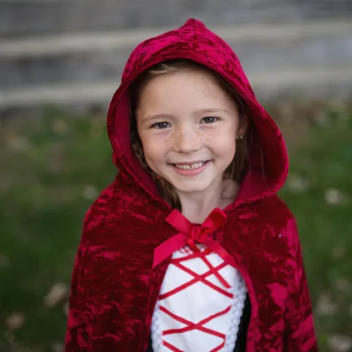 Vista 7 de Capa de Caperucita Roja de lujo para disfraz de niños