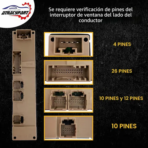 Vista 6 de 15883322 Interruptor de ventana eléctrica, apto para Chevy Silverado GMC Sierra 2003-2007