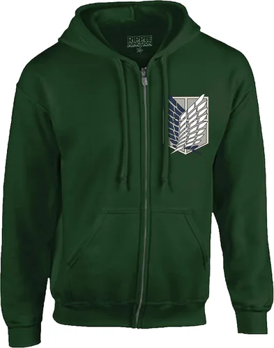 Vista 3 de Ripple Junction Attack on Titan Survey Corps Adult Unisex Zip Hoodie