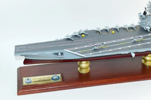 Vista 3 de USS George Washington CVN-73 Nimitz Class Carrier Modelo, 24 pulgadas, azul marino, modelo a escala