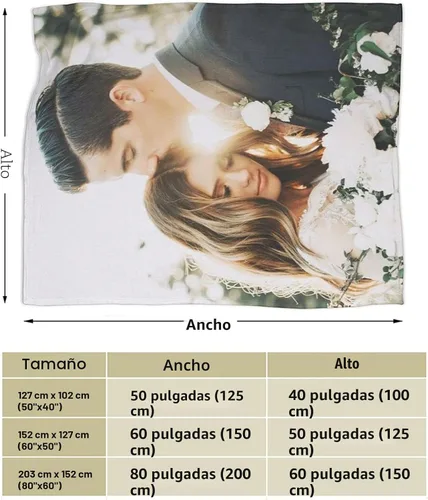Vista 3 de QETXVI Manta personalizada con fotos, texto, manta personalizada de franela para regalos de cumpleaños de adultos y niños, Navidad, Halloween