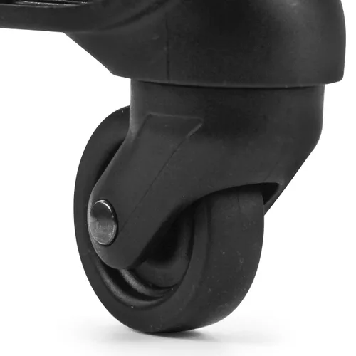 Vista 4 de 2 piezas de repuesto de rueda de equipaje, maleta giratoria negra resistente kit de ruedas silenciosas para reparación de bricolaje, ruedas
