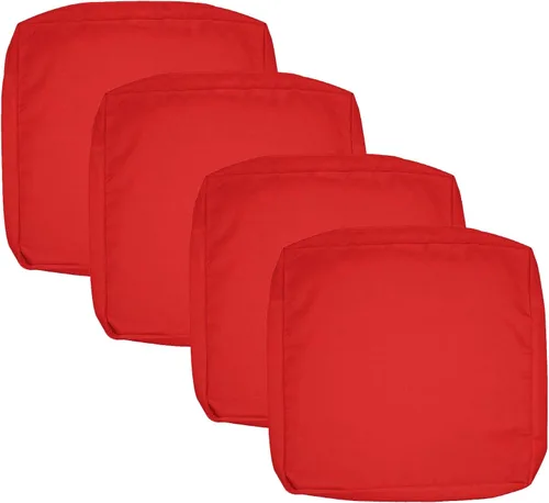 Vista 46 de FLYMEI Fundas de cojín para patio de 22 x 20 x 4, color rojo, 1 paquete