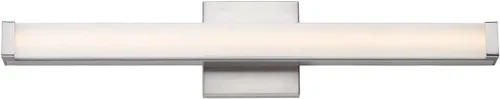Vista 25 de Maxim Lighting Spec - Lámpara de tocador de baño Acabado de aluminio de níquel satinado Lámpara contemporánea para interiores Ideal para baños